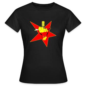 Bad Girl étoile rouge - T-shirt Femme - noir - Devant - AI Model Female 172 dark (172cm)