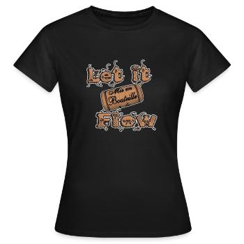 Let it flow bouchon - T-shirt Femme - noir - Devant - AI Model Female 172 dark (172cm)