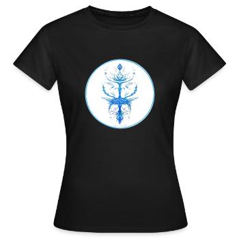Mystique Collection ~ light blue ~ n°3 - Women's T-Shirt - black - Front - AI Model Female 172 dark (172cm)