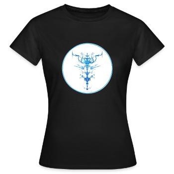 Mystique Collection ~ light blue ~ n°2 - Women's T-Shirt - black - Front - AI Model Female 172 dark (172cm)