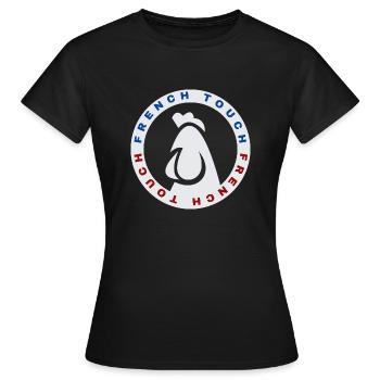 French touch - T-shirt Femme - noir - Devant - AI Model Female 172 dark (172cm)
