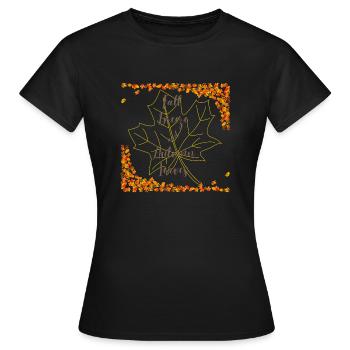 Fall Breeze - Women's T-Shirt - black - Front - AI Model Female 172 dark (172cm)
