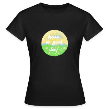 Haben Sie ein Gute-Tag-Angebot - Frauen T-Shirt - Schwarz - Vorne - AI Model Female 172 dark (172cm)