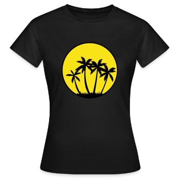 Palmiers - T-shirt Femme - noir - Devant - AI Model Female 172 dark (172cm)