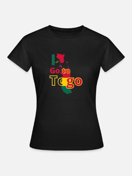 Yes i go Togo=Yes i got to go! - T-shirt Femme - noir