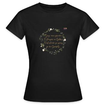 Sorry, kein Buch auf dem Spielplatz - Frauen T-Shirt - Schwarz - Vorne - AI Model Female 172 dark (172cm)