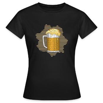 Becher - Frauen T-Shirt - Schwarz - Vorne - AI Model Female 172 dark (172cm)