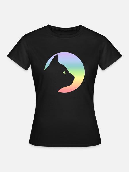 Katze - Frauen T-Shirt - Schwarz