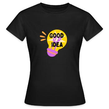 Gute Idee - Frauen T-Shirt - Schwarz - Vorne - AI Model Female 172 dark (172cm)