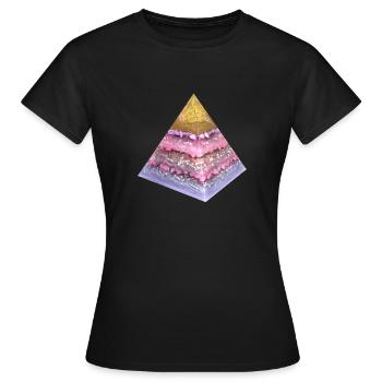 Schwingungserhöhung Pyramide - Frauen T-Shirt - Schwarz - Vorne - AI Model Female 172 dark (172cm)