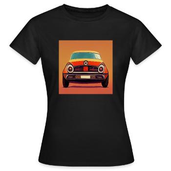 Retro Cartoon Car - Frauen T-Shirt - Schwarz - Vorne - AI Model Female 172 dark (172cm)
