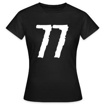 77 Number jersey - Women's T-Shirt - black - Front - AI Model Female 172 dark (172cm)