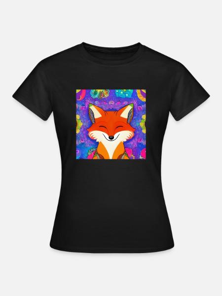 Kleiner Fuchs - Frauen T-Shirt - Schwarz
