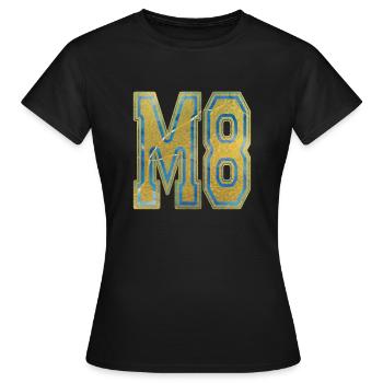M8 - MACHT - Gold, Marmor, Berufung, Glaube - Frauen T-Shirt - Schwarz - Vorne - AI Model Female 172 dark (172cm)