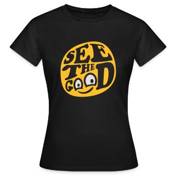 voir la bonne citation - T-shirt Femme - noir - Devant - AI Model Female 172 dark (172cm)
