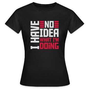 Aucune idée - T-shirt Femme - noir - Devant - AI Model Female 172 dark (172cm)