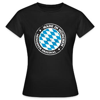 Made in München - Frauen T-Shirt - Schwarz - Vorne - AI Model Female 172 dark (172cm)
