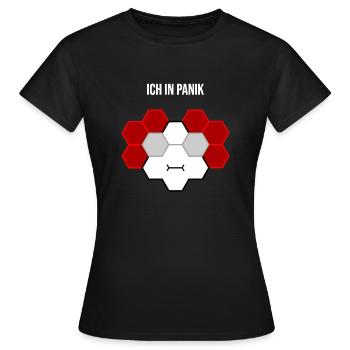 Ich in Panik - Frauen T-Shirt - Schwarz - Vorne - AI Model Female 172 dark (172cm)
