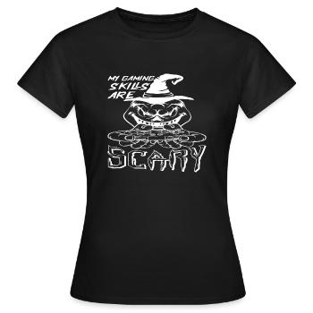 Mes compétences de jeu sont effrayantes - T-shirt Femme - noir - Devant - AI Model Female 172 dark (172cm)