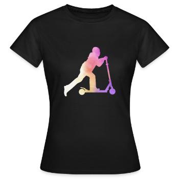 Freestyle Roller Aquarell Roller - Frauen T-Shirt - Schwarz - Vorne - AI Model Female 172 dark (172cm)