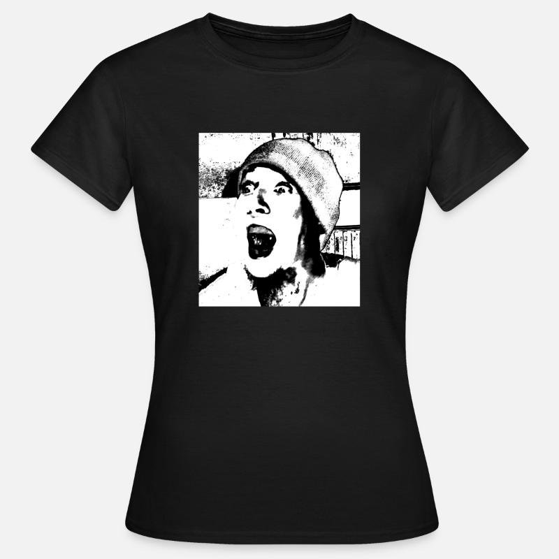 Face with cap (white) - Women's T-Shirt - black