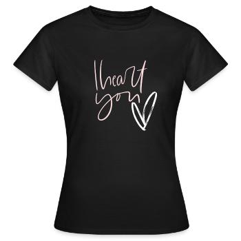 I love you - T-shirt Femme - noir - Devant - AI Model Female 172 dark (172cm)