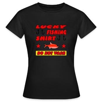 Angling - Women's T-Shirt - black - Front - AI Model Female 172 dark (172cm)