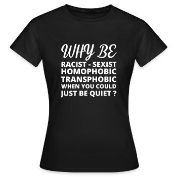 Pourquoi être - T-shirt Femme - noir - Devant - AI Model Female 172 dark (172cm)