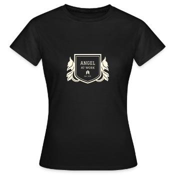 Angels at work. Sky. Spiritual - Women's T-Shirt - black - Front - AI Model Female 172 dark (172cm)
