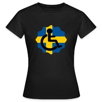 Flag, wheelchair bound or wheelchair bound? - Women's T-Shirt - black - Front - AI Model Female 172 dark (172cm)