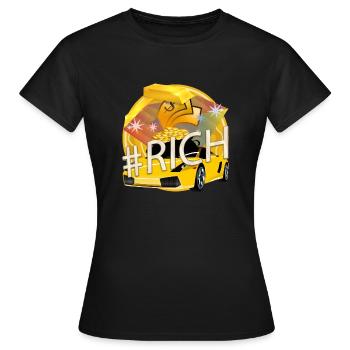 RICH KINGDOM - #Rich #Reich - Women's T-Shirt - black - Front - AI Model Female 172 dark (172cm)