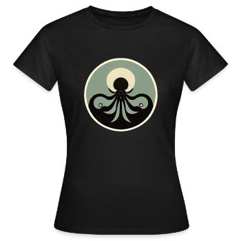 Minimalist octopus - Women's T-Shirt - black - Front - AI Model Female 172 dark (172cm)