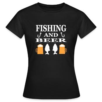 Angling - Women's T-Shirt - black - Front - AI Model Female 172 dark (172cm)