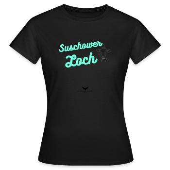 Spreewald Suschower Loch - Frauen T-Shirt - Schwarz - Vorne - AI Model Female 172 dark (172cm)