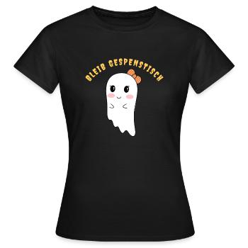 Halloween Bleib Gespenstisch T-Shirt - Frauen T-Shirt - Schwarz - Vorne - AI Model Female 172 dark (172cm)