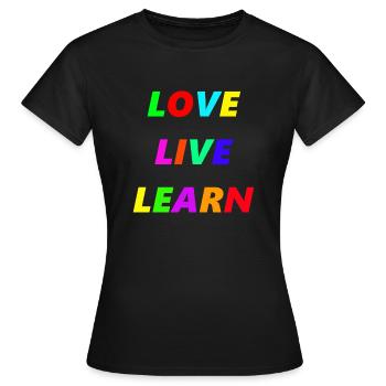 AIMER EN DIRECT APPRENDRE - T-shirt Femme - noir - Devant - AI Model Female 172 dark (172cm)
