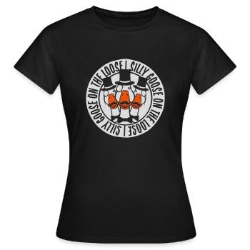 goose on the loose - Women's T-Shirt - black - Front - AI Model Female 172 dark (172cm)