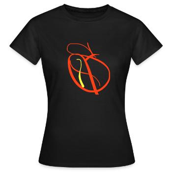 Creative S sur T-shirt - T-shirt Femme - noir - Devant - AI Model Female 172 dark (172cm)