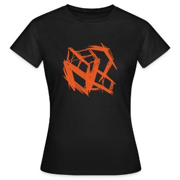 Orange Abstraction - T-shirt Femme - noir - Devant - AI Model Female 172 dark (172cm)