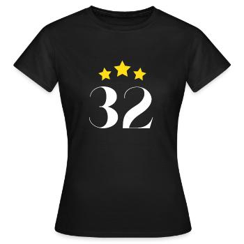 32. Jahrestag mit Hauptdarsteller - Frauen T-Shirt - Schwarz - Vorne - AI Model Female 172 dark (172cm)