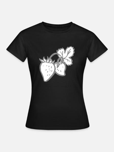 Strawberries Fruits Funny gift idea Fruit growing - Women's T-Shirt - black