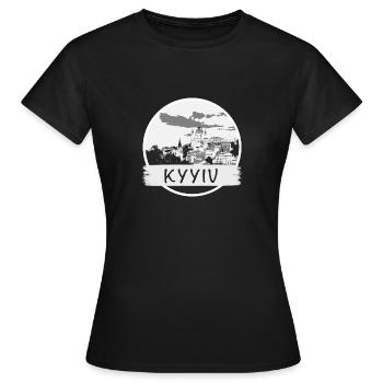 Kiew City - Frauen T-Shirt - Schwarz - Vorne - AI Model Female 172 dark (172cm)