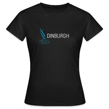 Édimbourg en bleu - T-shirt Femme - noir - Devant - AI Model Female 172 dark (172cm)