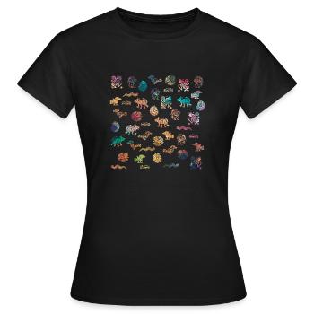 Figures aztèques - T-shirt Femme - noir - Devant - AI Model Female 172 dark (172cm)