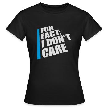 Je me fiche des faits - T-shirt Femme - noir - Devant - AI Model Female 172 dark (172cm)