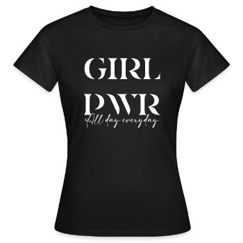 Girl power - T-shirt Femme - noir - Devant - AI Model Female 172 dark (172cm)