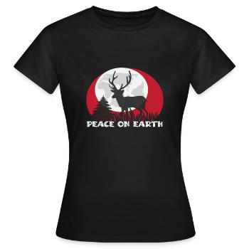 Peace on Earth - Frauen T-Shirt - Schwarz - Vorne - AI Model Female 172 dark (172cm)
