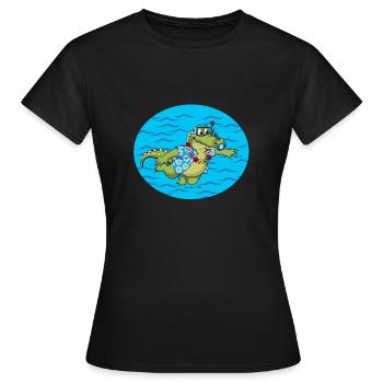 Georges Croco 972 Sea - T-shirt Femme - noir - Devant - AI Model Female 172 dark (172cm)