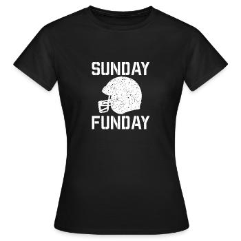 Football Sunday funday - Women's T-Shirt - black - Front - AI Model Female 172 dark (172cm)