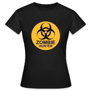 Chasseur de zombies Citation d’Halloween - T-shirt Femme - noir - Devant - AI Model Female 172 dark (172cm)